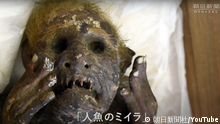 La momia sirena parece tener uñas, dientes y pelo.
