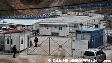 Greek authorities prepare a camp with a capacity to accomodate some 720 refugees from the Ukraine who want to spend the night, five kilometres away from Promachonas, close to the Greece-Bulgarian border on March 7, 2022. - Over 1.5 million refugees have fled Ukraine in the week since the invasion by Russian on February 24, 2022, with over half going to Poland, according to the UN refugee agency. (Photo by Sakis MITROLIDIS / AFP) (Photo by SAKIS MITROLIDIS/AFP via Getty Images)