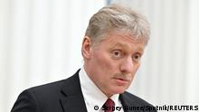 Kremlin spokesman Dmitry Peskov attends a joint news conference of Russian President Vladimir Putin and Belarusian President Alexander Lukashenko in Moscow, Russia February 18, 2022. Sputnik/Sergey Guneev/Kremlin via REUTERS ATTENTION EDITORS - THIS IMAGE WAS PROVIDED BY A THIRD PARTY.
