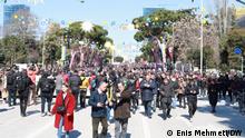 Albanien - Protest in Tirana