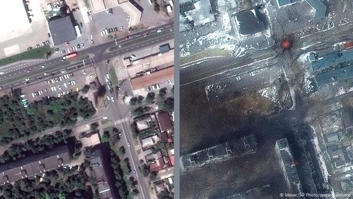 Satellite images show the damage to civilian infrastructure in Mariupol