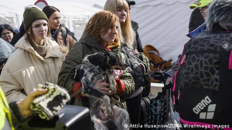 Polen geflüchtete Menschen aus der Ukraine in Medyka