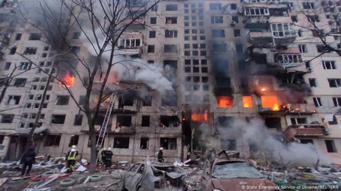 Ukraine | Zerstörung nach russischen Angriffen in Kiew