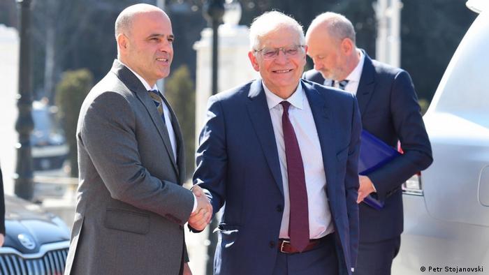Nordmazedonien - Premierminister Dimitar Kovacevski trifft Josep Borrell