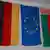 Флаги Германии, Беларуси и Евросоюза