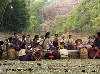 缅甸少数民族克伦族居民