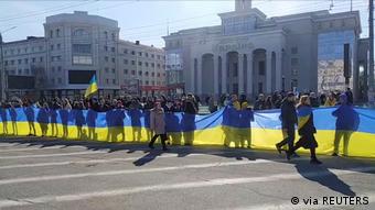 Еще в марте массовые проукраинские митинги в Херсоне проходили еженедельно