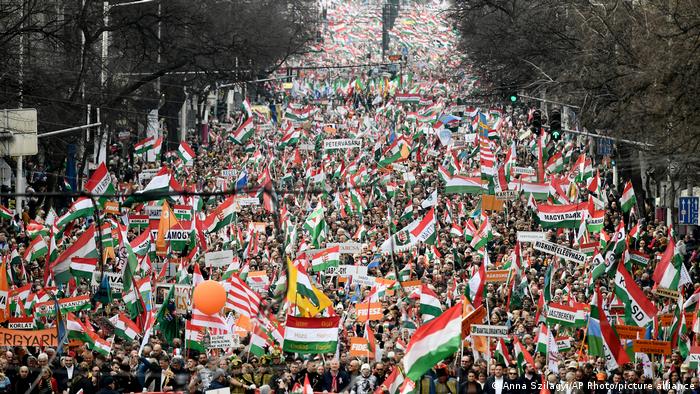 Ungarn Friedensmarsch in Budapest