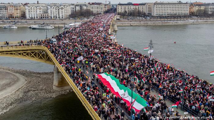 Ungarn Friedensmarsch in Budapest