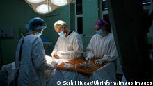 UZHHOROD, UKRAINE - FEBRUARY 4, 2022 - Medics are seen at work in an operating theatre at the Zakarpattia Regional Neurosurgery and Neurology Centre in Uzhhorod, Zakarpattia Region, western Ukraine. Zakarpattia Regional Neurosurgery and Neurology Centre in Uzhhorod Copyright: xSerhiixHudakx