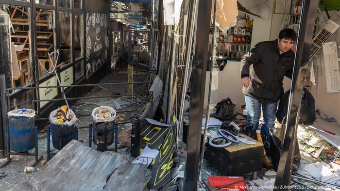 Ukraine |  Destroyed shop in kyiv.