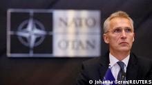 16.3.2022, Brüssel***
NATO Secretary-General Jens Stoltenberg attends meeting of NATO Defence Ministers in Brussels, Belgium, March 16, 2022. REUTERS/Johanna Geron