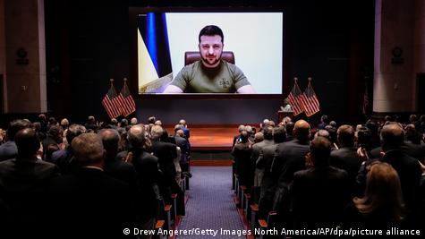  ABD Kongresi'ne canlı bağlantı ile katılan Ukrayna Devlet Başkanı Volodimir Selenski