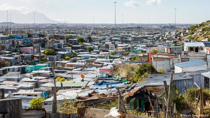 Photo of tin roofs of a township in South Africa