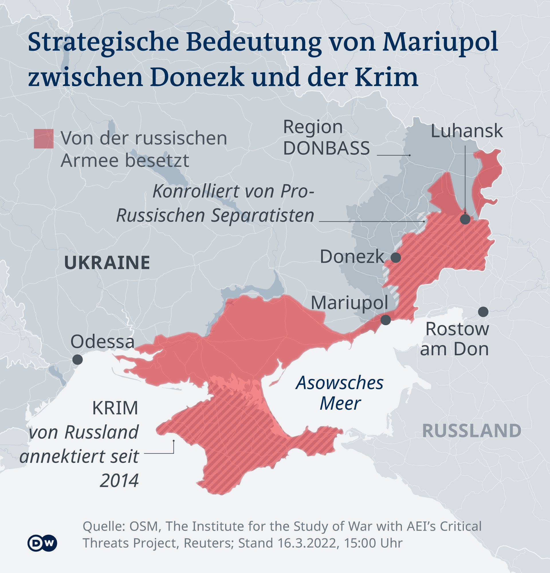 Infografik/Karte - Strategische Bedeutung Mariupols - DE