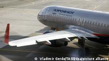 An Aeroflot plane at Shermetyevo in March 2022