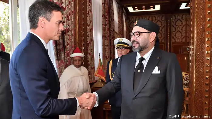  لقاء ملك المغرب محمد السادس ورئيس الحكومة الإسبانية بيدرو سانشيز 19 نوفمبر تشرين ثاني 2018 في الرباط