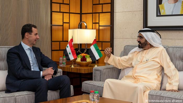 Bashar al-Assad meets Sheikh Mohammed bin Rashid Al Maktoum