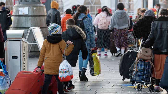  Réfugiés ukrainiens à la gare de Cologne
