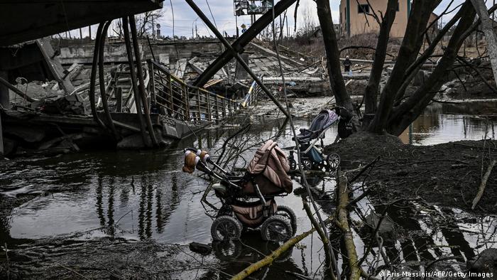 Разрушения в городе Ирпене Киевской области