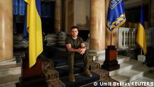Ukrainian President Volodymyr Zelenskiy poses after an interview with Reuters in Kyiv, Ukraine, March 1, 2022. REUTERS/Umit Bektas TPX IMAGES OF THE DAY 