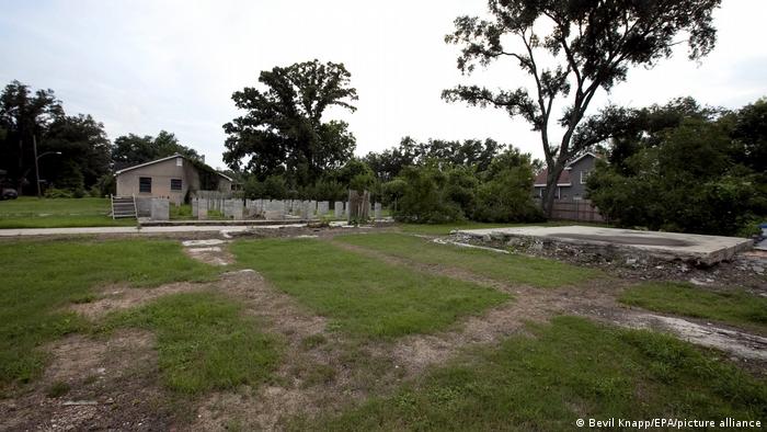 Empty lots and failed attempts at rebuilding in the Vista Park section of New Orleans