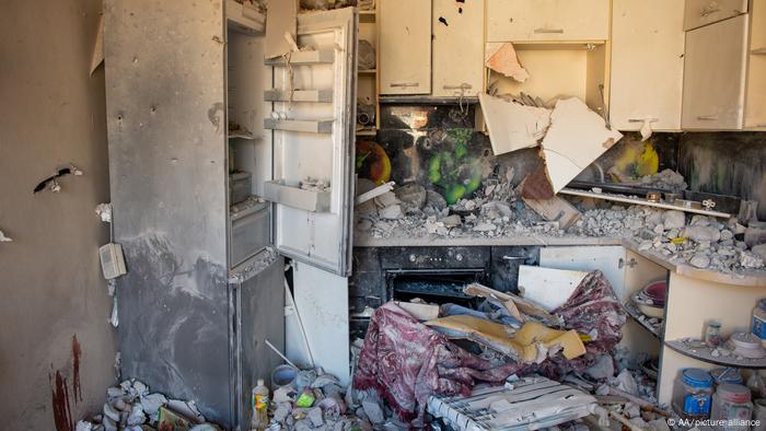 A kitchen in one of the destroyed residential buildings in Kharkiv, March 20