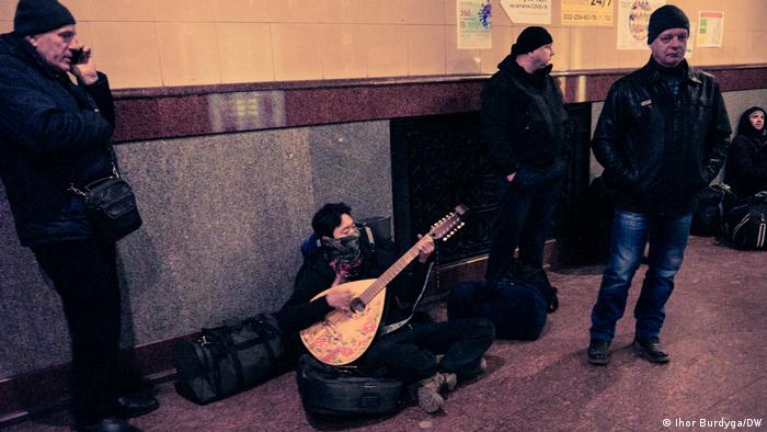 Музыканты на Львовском вокзале