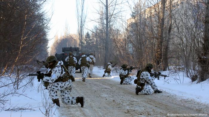 Ukraine-Konflikt - Militärübung in der Tschernobyl-Zone