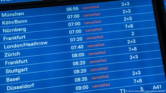 Güvenlik görevlilerinin grev eylemi nedeniyle, Hamburg Havalimanı'ndan da çok sayıda uçuş iptal edildi