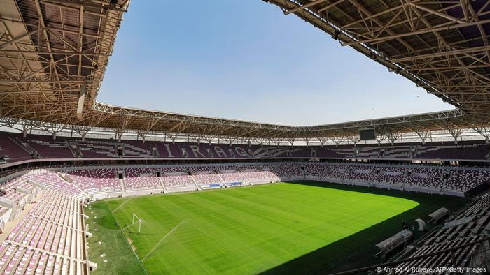 A wide view of the al-Madina International stadium in Baghdad.