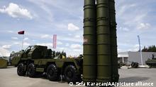 MOSCOW, RUSSIA - JUNE 25 : S-400 surface-to-air missile launcher is seen at 'ARMY-2019 International Military and Technical Forum' in Moscow, Russia on June 25, 2019. Sefa Karacan / Anadolu Agency