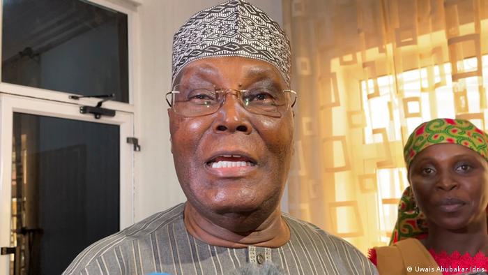 Atiku Abubakar from the opposition Peoples Democratic Party (PDP) 