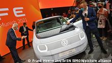 06.09.2021 Weltpremiere des neuen Volkswagen VW ID LIFE,E-Auto in der Messe Muenchen Riem. IAA Mobility Messe vom 07.09.-12.09.2021 in Muenchen.