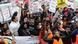 Bangladeshi migrants stage a demonstration against police detention on Feb.19, in Athens. Bangladeshi migrants stage a demonstration against police detention on Feb.19, in Athens.