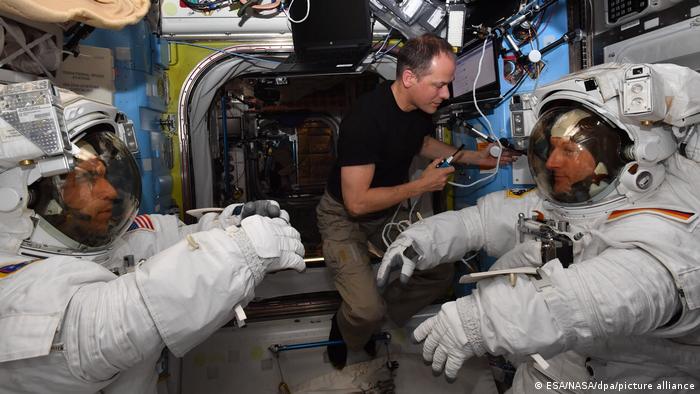 Astronauten Maurer und Chari