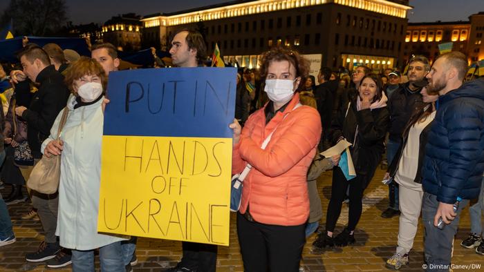 Bulgarien Friedensdemonstration gegen den Krieg in der Ukraine in Sofia