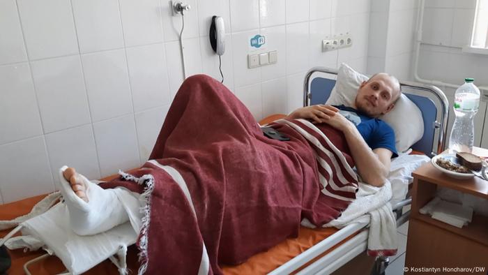 Ukraine Kiew | Verwundeter Soldat im Krankenhaus