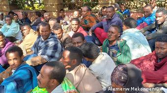 Desplazados de Tigré, en la región de Amhara.