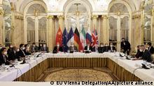 VIENNA, AUSTRIA - DECEMBER 17: (---EDITORIAL USE ONLY Äì MANDATORY CREDIT - EU VIENNA DELEGATION/ HANDOUT - NO MARKETING NO ADVERTISING CAMPAIGNS - DISTRIBUTED AS A SERVICE TO CLIENTS----) Parties to the Iran nuclear deal hold a meeting chaired by Enrique Mora, the deputy secretary-general and political director of the EU diplomatic service in Vienna, Austria on December 17, 2021. EU Vienna Delegation/Handout / Anadolu Agency