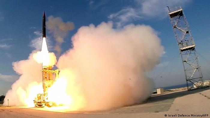 Israel Arrow-3 missile taking off