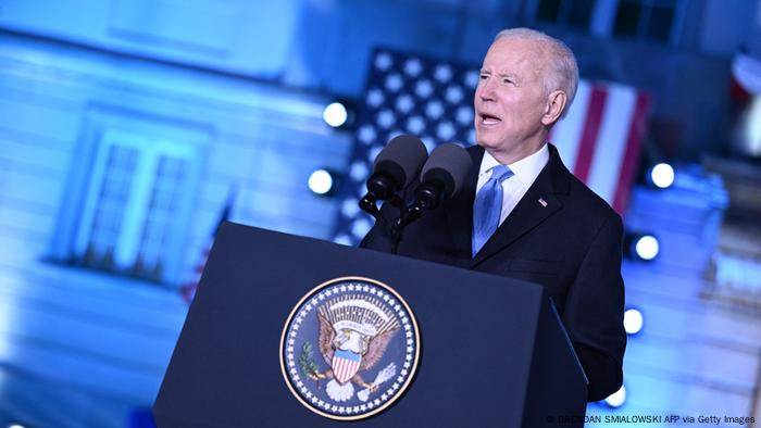 Polen Warschau Rede von US Präsident Joe Biden zum Ukraine Krieg 