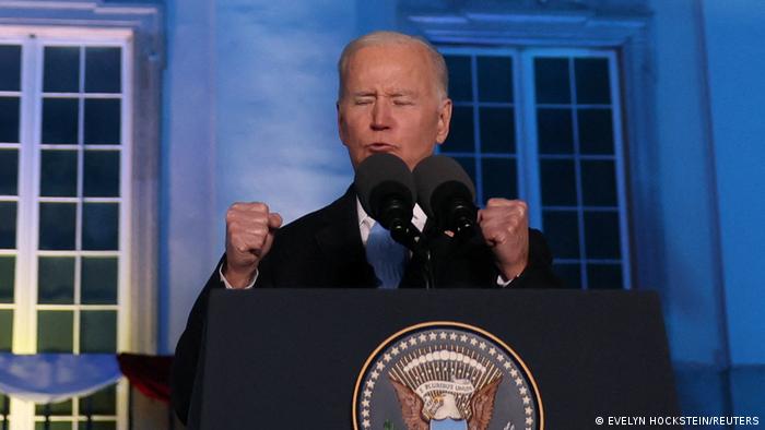 Joe Biden durante su discurso en Varsovia el pasado sábado.