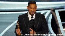 Will Smith cries as he accepts the award for best performance by an actor in a leading role for King Richard at the Oscars on Sunday, March 27, 2022, at the Dolby Theatre in Los Angeles. (AP Photo/Chris Pizzello)