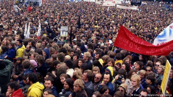 Manifestación por la paz, en Bonn, en 1981.