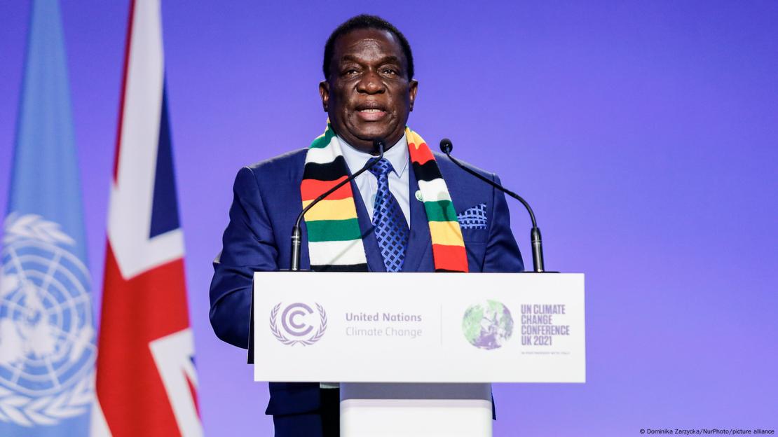Portrait of Zimbabwe President Emmerson Mnangagwa Portrait of Zimbabwe President Emmerson Mnangagwa