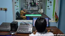 A local radio in Khost, Afghanistan, in September 2021
