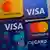 Varias tarjetas de crédito de Mastercard y Visa.