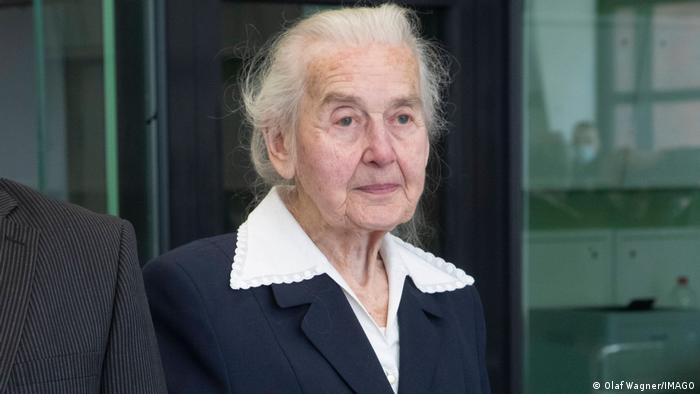 Ursula Haverbeck at a Berlin courthouse in March 2022 title=Ursula Haverbeck at a Berlin courthouse in March 2022