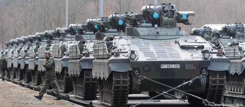 Tanques alemães do tipo Marder são armamentos pesados altamente modernos